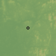 Shaded relief of the 60 km around Kamakwie, drawn from the GMTED2010 grid