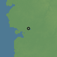 Shaded relief of the 60 km around Kasiri, drawn from the GMTED2010 grid