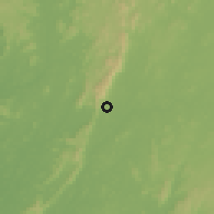 Shaded relief of the 60 km around Kenema, drawn from the GMTED2010 grid