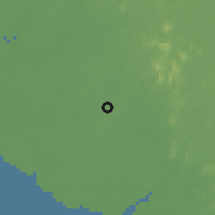 Shaded relief of the 60 km around Kpetewoma, drawn from the GMTED2010 grid