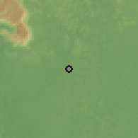 Shaded relief of the 60 km around Kukuna, drawn from the GMTED2010 grid