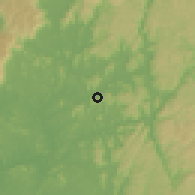 Shaded relief of the 60 km around Lowoma, drawn from the GMTED2010 grid