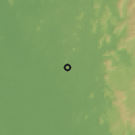 Shaded relief of the 60 km around Magburaka, drawn from the GMTED2010 grid