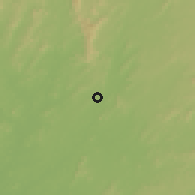 Shaded relief of the 60 km around Manowa, drawn from the GMTED2010 grid
