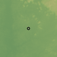 Shaded relief of the 60 km around Bo, drawn from the GMTED2010 grid