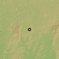 Shaded relief of the 60 km around Ngiehun, drawn from the GMTED2010 grid