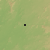 Shaded relief of the 60 km around Tomboru, drawn from the GMTED2010 grid