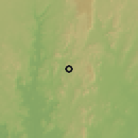 Shaded relief of the 60 km around Wuima, drawn from the GMTED2010 grid