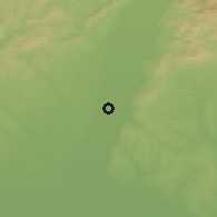 Shaded relief of the 50 km around Červeník, drawn from the GMTED2010 grid