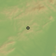 Shaded relief of the 50 km around Čierna Voda, drawn from the GMTED2010 grid