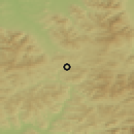 Shaded relief of the 50 km around Čierne, drawn from the GMTED2010 grid