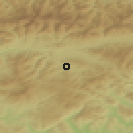 Shaded relief of the 50 km around Čierny Balog, drawn from the GMTED2010 grid