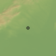 Shaded relief of the 50 km around Cífer, drawn from the GMTED2010 grid