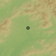Shaded relief of the 50 km around Bánovce, drawn from the GMTED2010 grid