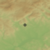 Shaded relief of the 50 km around Cinobaňa, drawn from the GMTED2010 grid