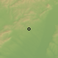Shaded relief of the 50 km around Dechtice, drawn from the GMTED2010 grid