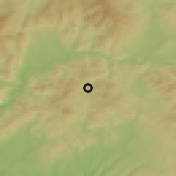 Shaded relief of the 50 km around Banská Belá, drawn from the GMTED2010 grid