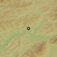Shaded relief of the 50 km around Divina, drawn from the GMTED2010 grid