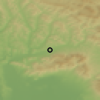 Shaded relief of the 50 km around Dlhé nad Cirochou, drawn from the GMTED2010 grid