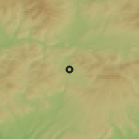 Shaded relief of the 50 km around Dobrá Niva, drawn from the GMTED2010 grid