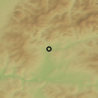 Shaded relief of the 50 km around Banská Bystrica, drawn from the GMTED2010 grid