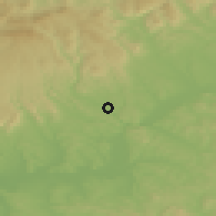 Shaded relief of the 50 km around Dolná Strehová, drawn from the GMTED2010 grid