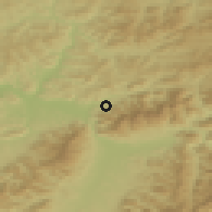 Shaded relief of the 50 km around Dolná Tižina, drawn from the GMTED2010 grid