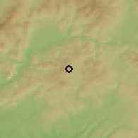 Shaded relief of the 50 km around Banská Štiavnica, drawn from the GMTED2010 grid