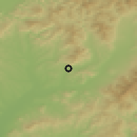 Shaded relief of the 50 km around Dolné Vestenice, drawn from the GMTED2010 grid