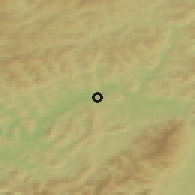 Shaded relief of the 50 km around Dolný Hričov, drawn from the GMTED2010 grid