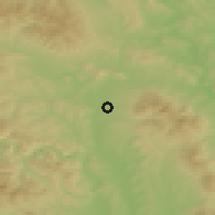 Shaded relief of the 50 km around Banské, drawn from the GMTED2010 grid