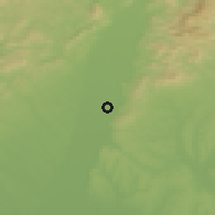 Shaded relief of the 50 km around Drahovce, drawn from the GMTED2010 grid