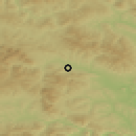 Shaded relief of the 50 km around Dubovica, drawn from the GMTED2010 grid
