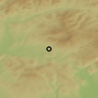 Shaded relief of the 50 km around Dúbravy, drawn from the GMTED2010 grid