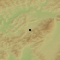 Shaded relief of the 50 km around Ďurčiná, drawn from the GMTED2010 grid