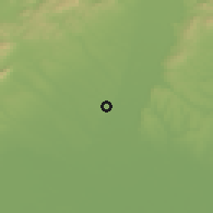 Shaded relief of the 50 km around Dvorníky, drawn from the GMTED2010 grid