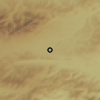 Shaded relief of the 50 km around Batizovce, drawn from the GMTED2010 grid