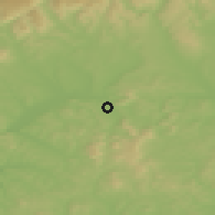 Shaded relief of the 50 km around Fiľakovo, drawn from the GMTED2010 grid