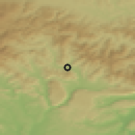 Shaded relief of the 50 km around Gemerská Poloma, drawn from the GMTED2010 grid