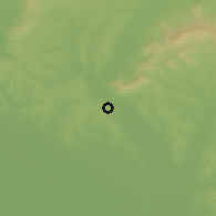 Shaded relief of the 50 km around Golianovo, drawn from the GMTED2010 grid