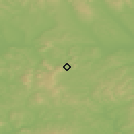 Shaded relief of the 50 km around Hajnáčka, drawn from the GMTED2010 grid