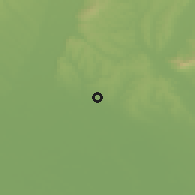 Shaded relief of the 50 km around Hájske, drawn from the GMTED2010 grid