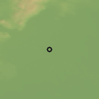 Shaded relief of the 50 km around Hamuliakovo, drawn from the GMTED2010 grid