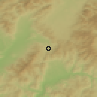 Shaded relief of the 50 km around Handlová, drawn from the GMTED2010 grid