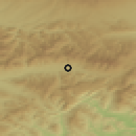 Shaded relief of the 50 km around Heľpa, drawn from the GMTED2010 grid
