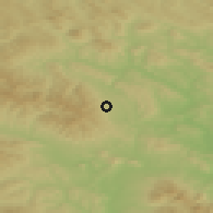 Shaded relief of the 50 km around Hertník, drawn from the GMTED2010 grid
