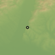 Shaded relief of the 50 km around Hlohovec, drawn from the GMTED2010 grid