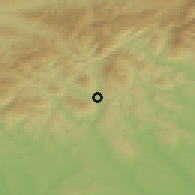 Shaded relief of the 50 km around Hnúšťa, drawn from the GMTED2010 grid