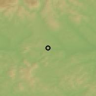 Shaded relief of the 50 km around Hodejov, drawn from the GMTED2010 grid