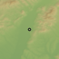 Shaded relief of the 50 km around Horná Streda, drawn from the GMTED2010 grid